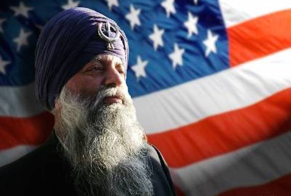 Sikh and USA Flag