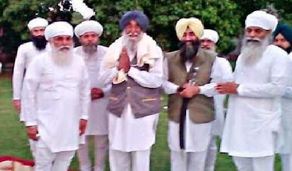 Simranjeet Singh Mann with Namdhari chief