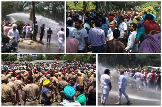 congress protest at ludhiana 01